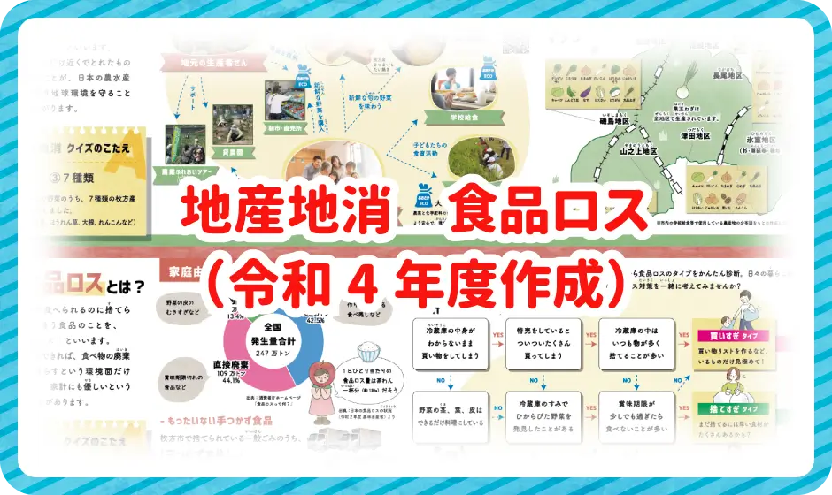 地産地消　食品ロス（令和4年度作成）